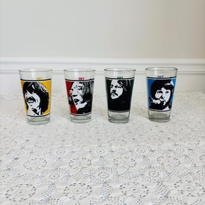 The Beatles Vintage Drinking Glasses - Etsy