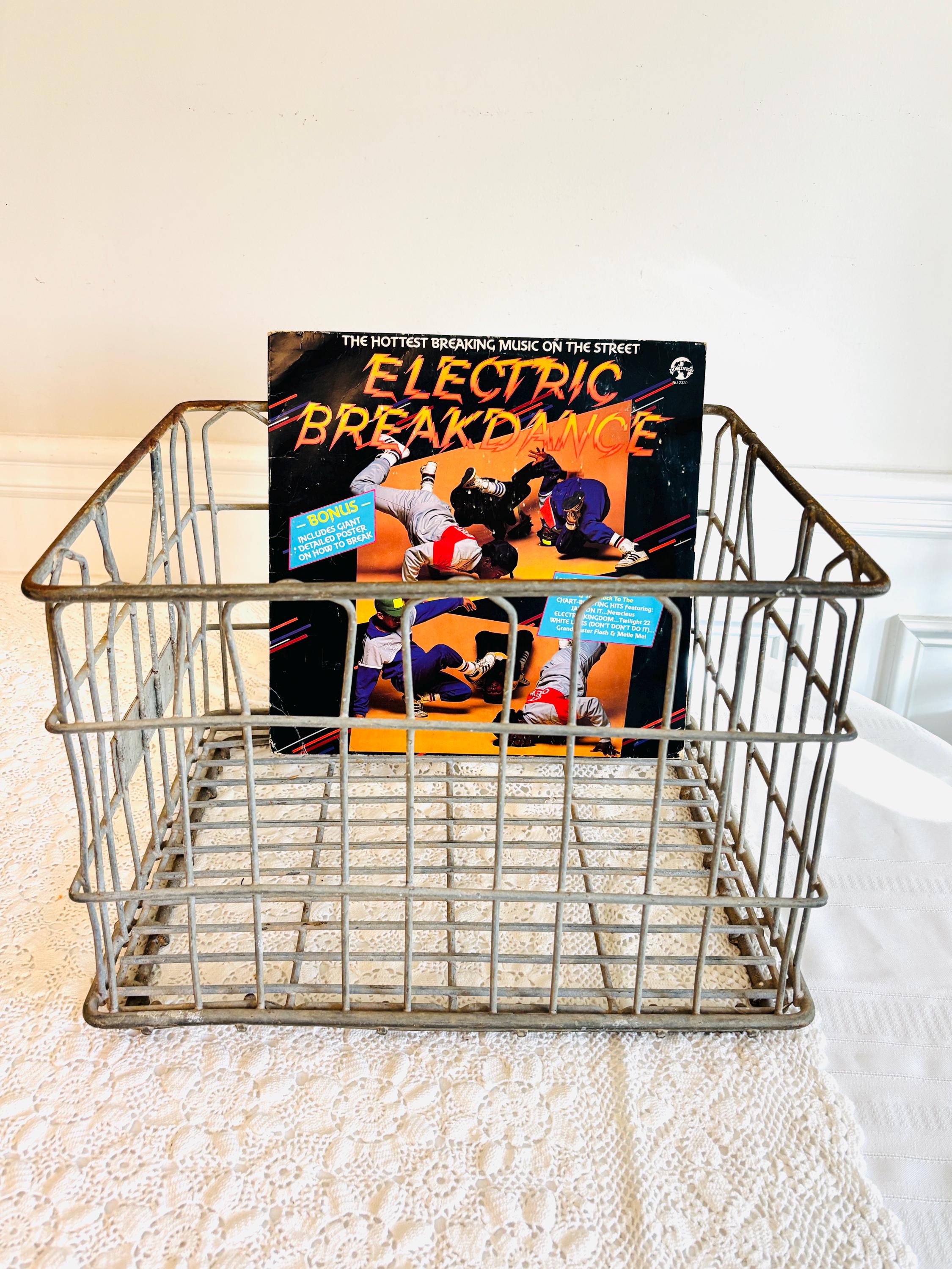 Vintage Metal Milk Crate. - Etsy