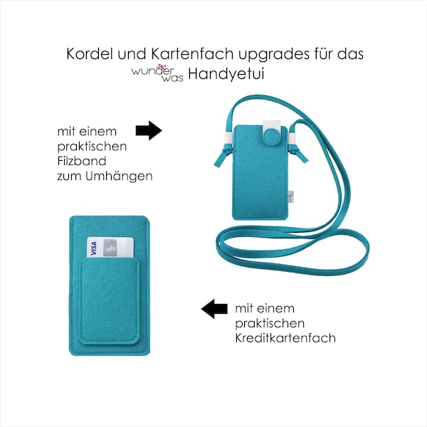 Upgrade Kordel/Kartenfach nur für wunderwas Handyhüllen