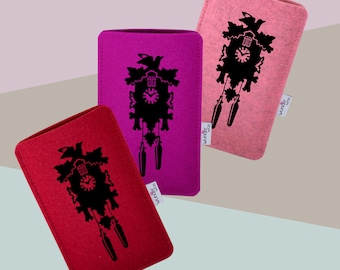 Custom-made mobile phone case/cover made of wool felt