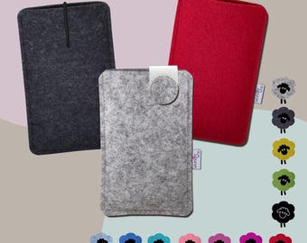 Phone case #Purist:in, phone case made of wool felt, custom-made