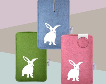 "Rabbit" phone case, custom-made from wool felt for all phone models