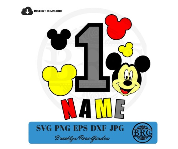 Download Mickey Mouse 1st Birthday svg eps dxf png jpg INSTANT ...