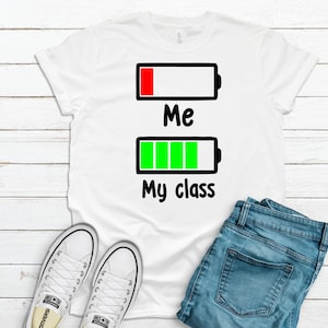 Low Battery Teacher Bella + Canvas T-shirt