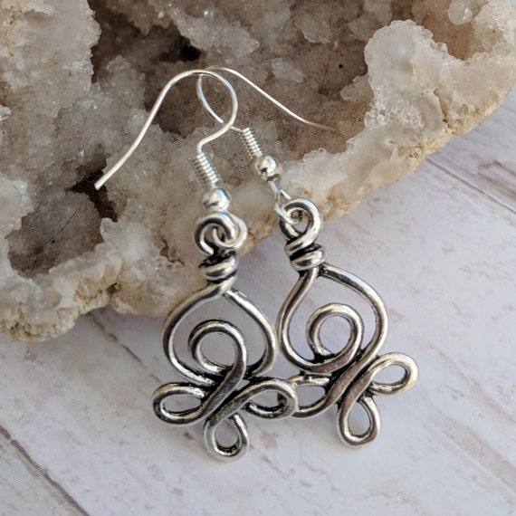 Celtic Knot Earrings Celtic Jewellery Silver Twist Earrings