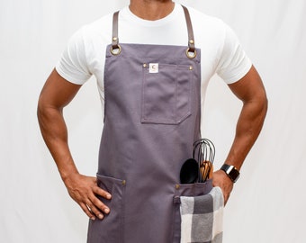 Aprons/2 DAY FREE SHIPPING/Valentine's day Gift for Chefs, Artists, Butcher/Restaurant apron/Washed canvas aprons/Wholesale aprons