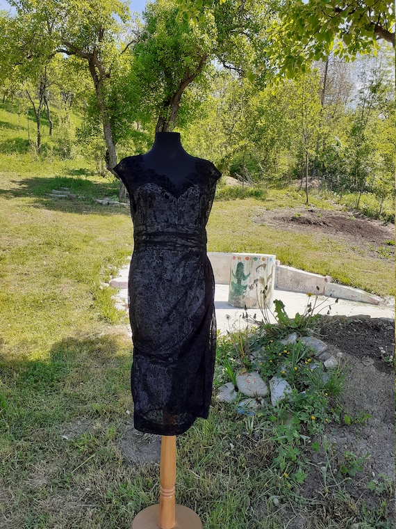 Black Lace Dress,Cocktail Black Dress, Night Dress