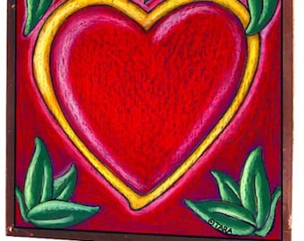 Night light 4" square with Heart design