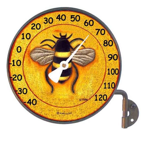 Thermomètre 4" à cadran en cuivre avec motif abeille