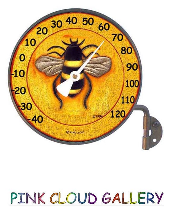 Thermomètre de décoration abeille