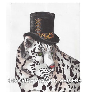 Snow Leopard, Leopard Portrait, Big Cat Drawing