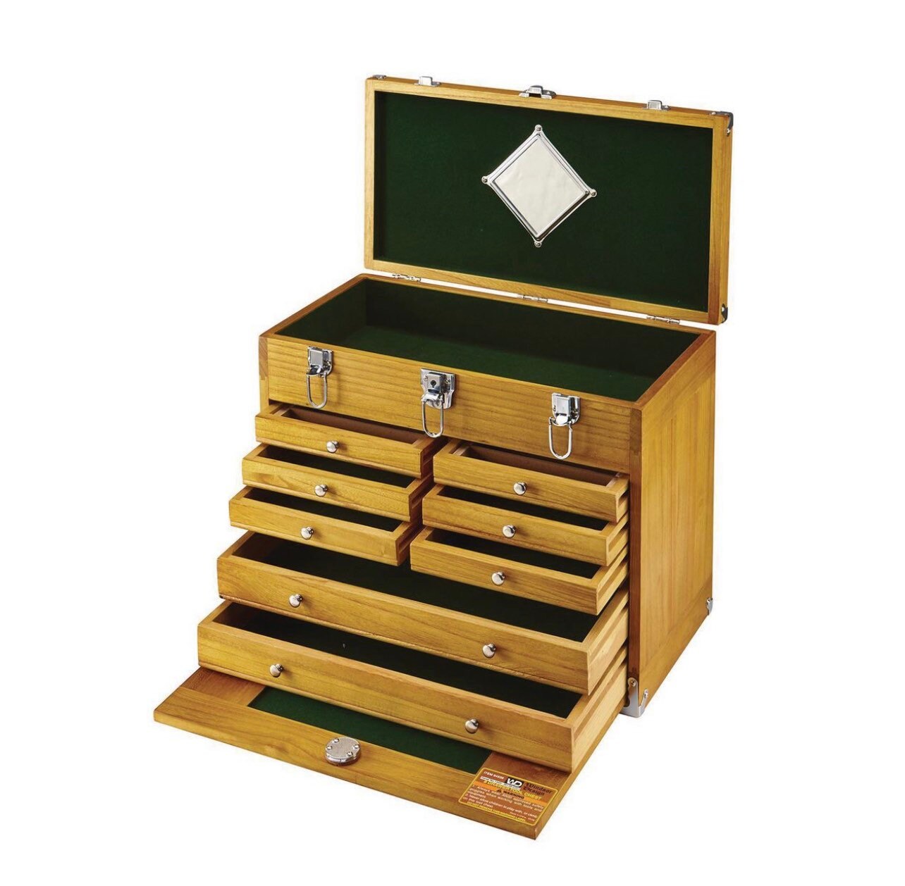 8 Drawer Wood Tool Chest Pinstripe Art Hand Painted in Colors Etsy