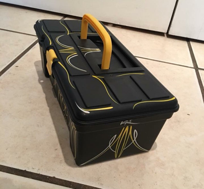 Tool Box Hot Rat Rod Tattoo Flame Custom Box Art Painted your way