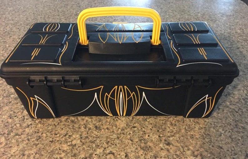 Tool Box Hot Rat Rod Tattoo Flame Custom Box Art Painted your way