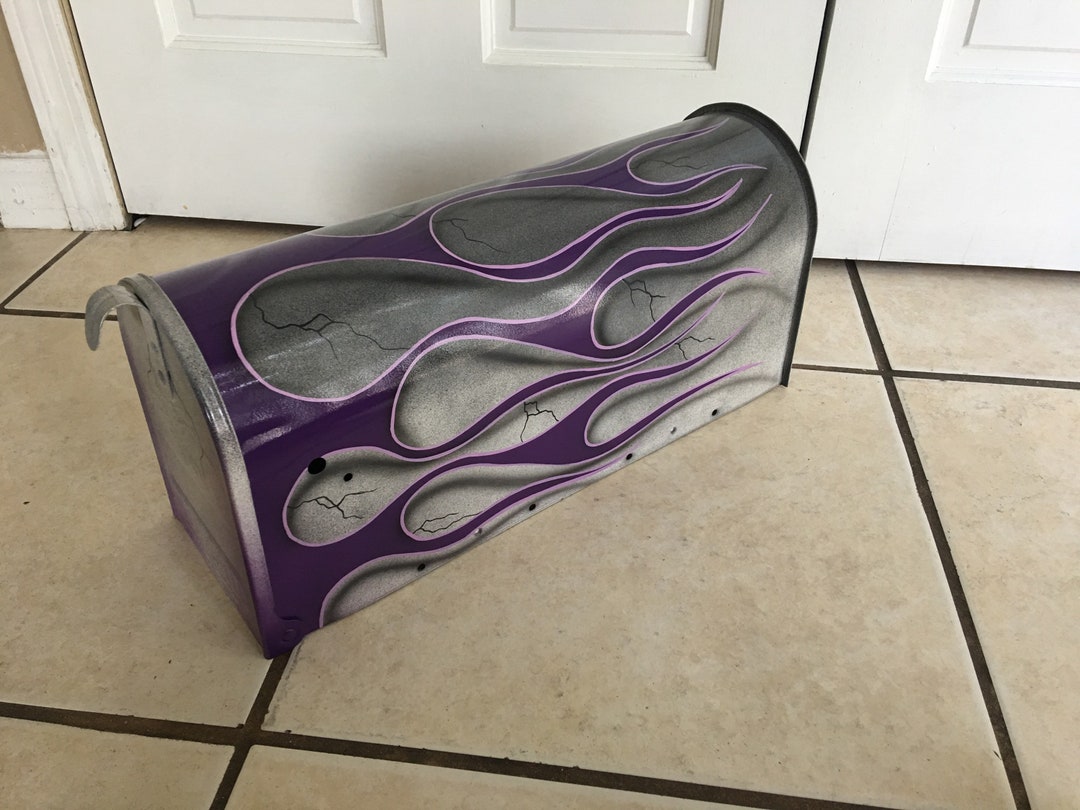 Mailbox Custom Airbrush Pinstripe Hot Rat Rod Tattoo Art Etsy