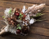 Woodland bouquet Pampas grass Dried flower winter Lunaria feather wedding bouquet wildflower rustic home decor dried flower arrangement