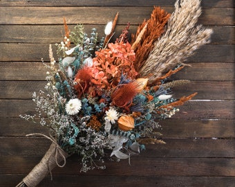 Dried Flower Bouquet Woodland Rustic Home Decor Von 7leafshop
