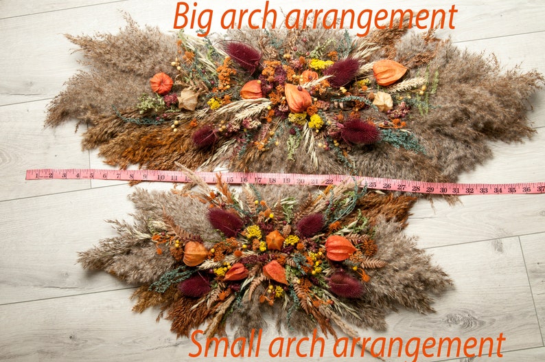 Terracotta wedding bouquet, boho terracotta bridal bouquet, Dried flower thistle fall autumn wedding bouquet burgundy orange pampas grass image 10