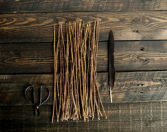 Natural Dried yarrow Divination witchcraft tools -stalks, stems  sticks witchery incantation magic, magical supplies