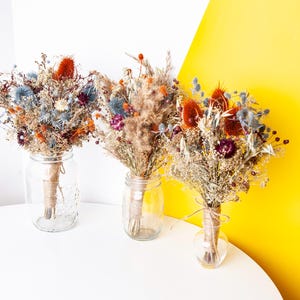 Mother&#39;s Day Gifts, Dried Flower Boho Terracotta Dusty Blue Centerpiece, Table Centerpiece l Wedding Arrangement l Home Decor l Gift For Her