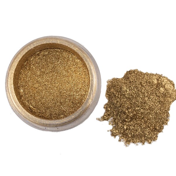 Gold Highlighter Dust for Metallic Finish for Crafts, Fondant, Gum Paste, and more. Highlighting Deco Gold Dust, 6 Gram Container