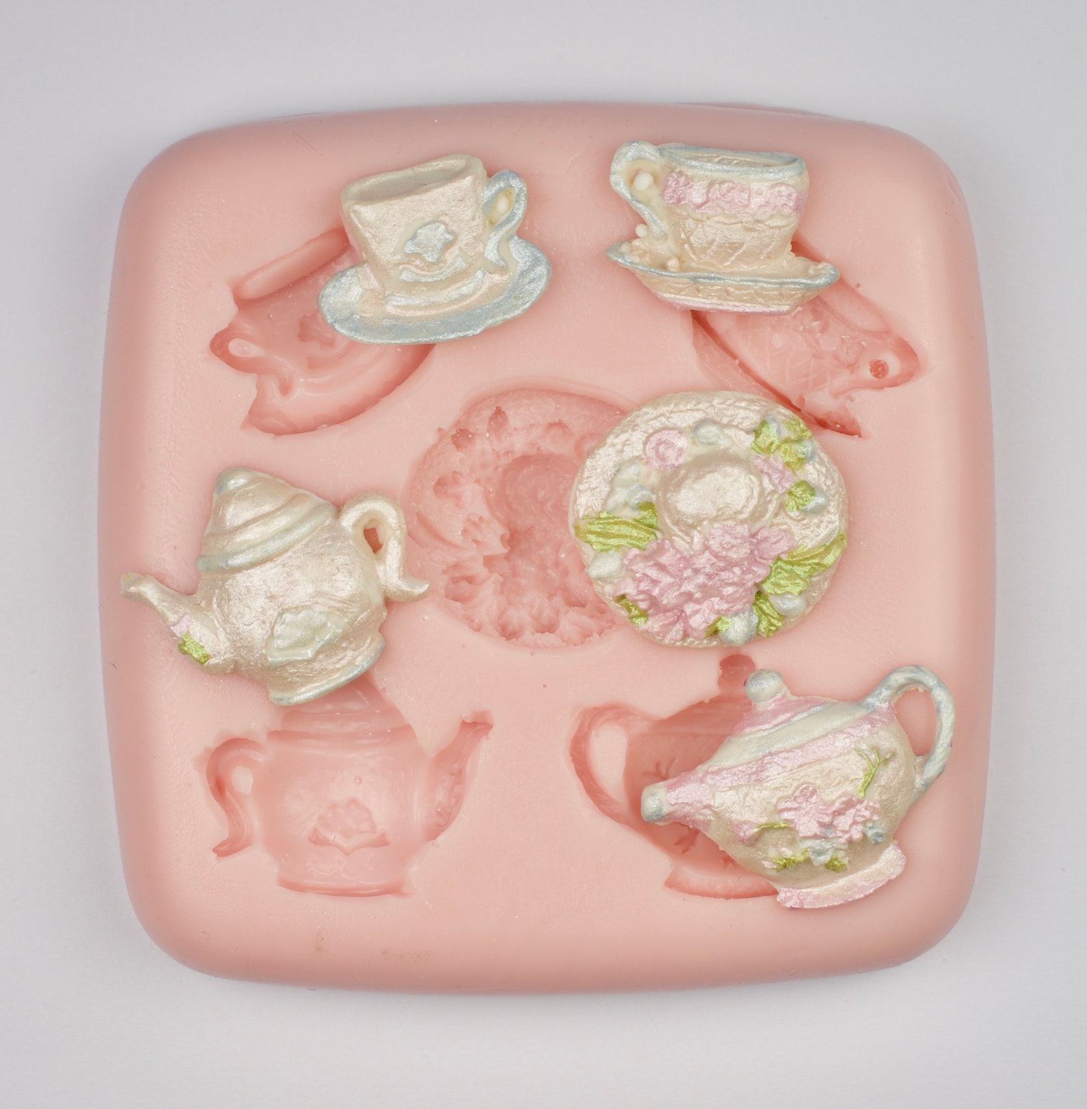 Tea Time Silicone Mold Food Grade Mini Tea Set Mold for Etsy