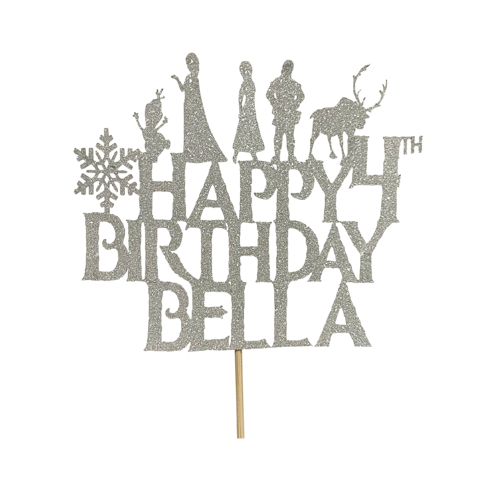 Frozen Cake Topper Elsa Cake Topper Glitter Cake Topper Etsy Australia