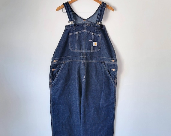 Vintage Carhartt for Women Washed Denim Bib Overa… - image 1