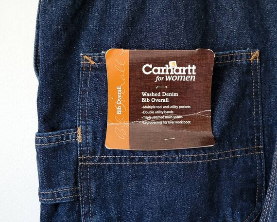 Vintage Carhartt for Women Washed Denim Bib Overa… - image 4