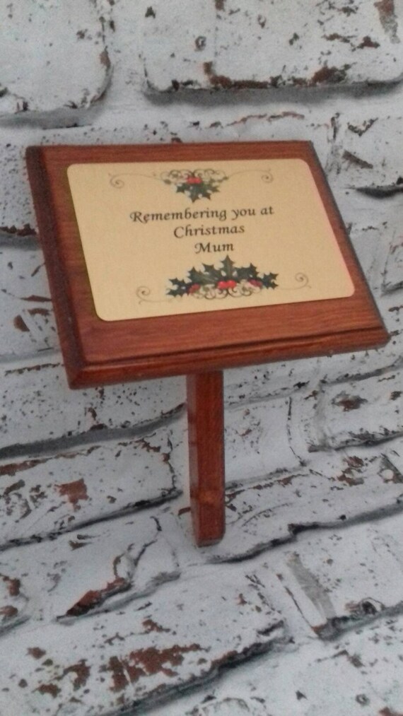 Solid Wooden Memorial Stake Grave//Tree Marker Cremation Personalised Plaque Dad