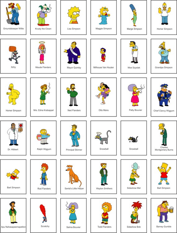 Add Simpsons Character To Your Caricature Custom Portrait From Etsy