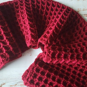 PATTERN - Crochet: Squishy Waffle Scarf