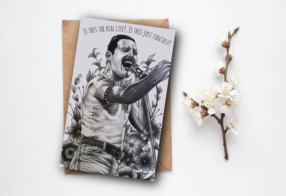 Carte De Voeux Danniversaire De Freddie Mercury Queen Etsy Carte De Voeux Danniversaire De Freddie Mercury Queen Etsy