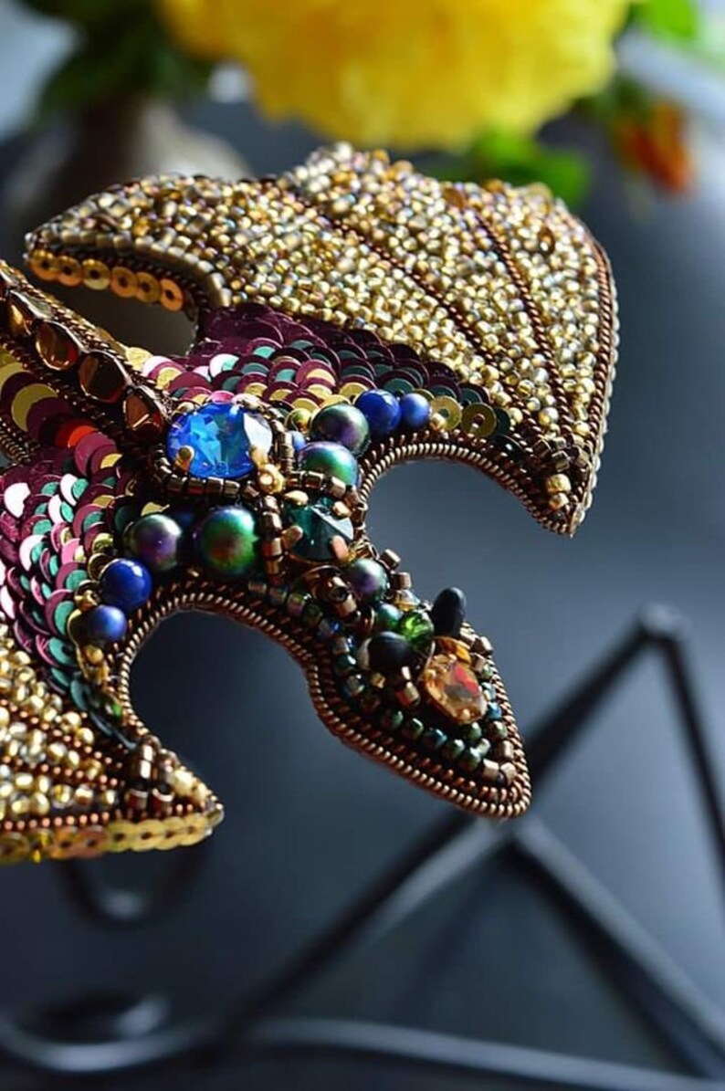 Dragon pin,Dragon Brooch Large Handmade Dragon Gift for Dragon Lovers