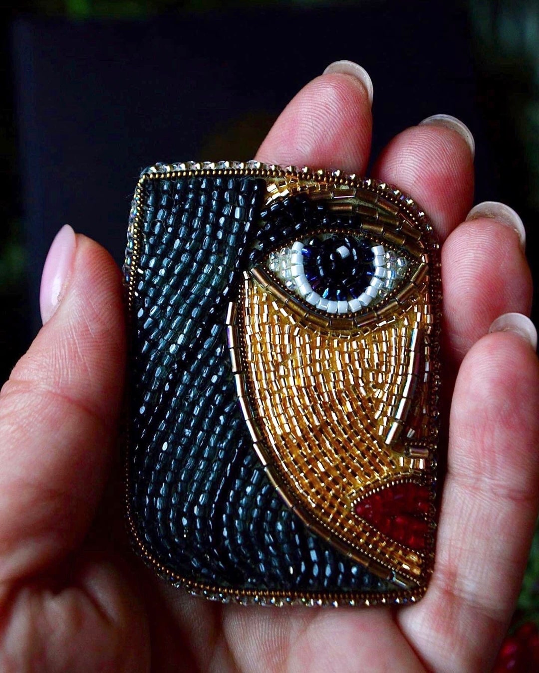 Twin Face Brooch
