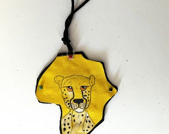 Canvas painted necklaces and earrings