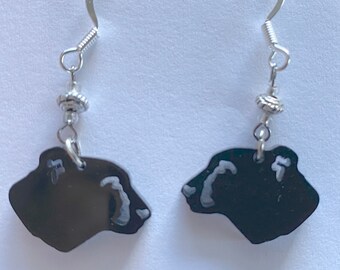 Cheetah inspired earrings; Hand made; Acrylic laser cut