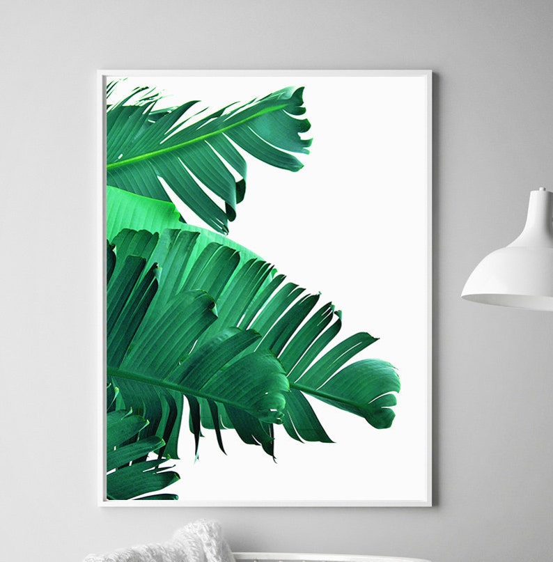 Banana Leaf Art Printable Leaf Palm Palm Leaf Wall Decor ...
