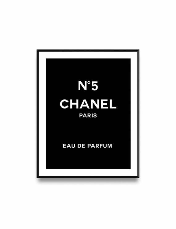 Chanel Druck Mode Kunst Chanel Logo Chanel Logo Druck Etsy