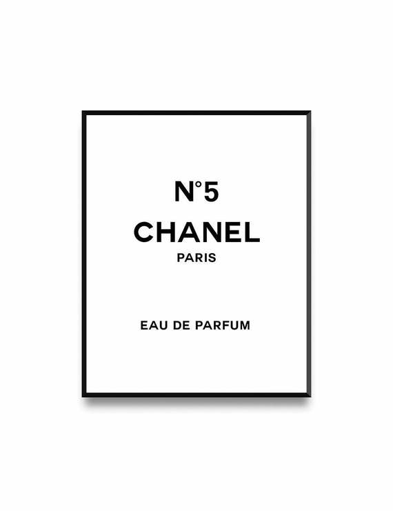 Chanel Druck Mode Kunst Chanel Logo Chanel Logo Druck Etsy