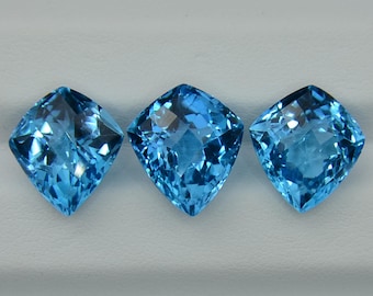 Swiss blue topaz set 25.70ct Natural blue topaz gemstone Blue topaz ring Blue topaz earrings Blue topaz pendant Loose blue topaz Birthstone