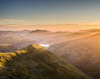 Landscape Photograph, Cumbria, Lake District, Kirkstone Pass, Brotherswater, Sunrise, Colour, Gift, Him, Christmas