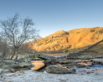 Landscape Photograph, Cumbria, Lake District, Little Langdale, Slaters Bridge, Colour,Mountains