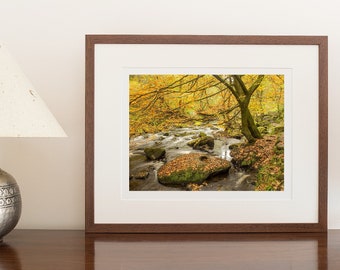 Landscape Photograph, Yorkshire, Hebden Bridge, Hardcastle Crags, Gibson Mill, Autumn, Stream