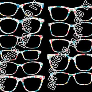 Cute School Supplies topper compatible with Pair Eyewear frames with translucent option