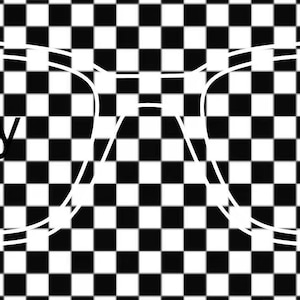 Magnetic Frame Topper: Black & White Checkered  compatible with Pair Eyewear frames