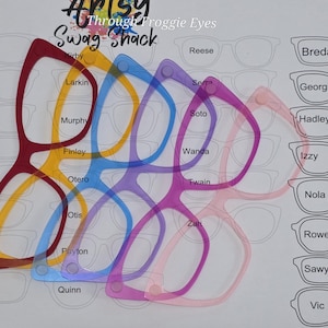 Magnetic Frame Topper: Transparent Colored acrylic  compatible with Pair Eyewear frames