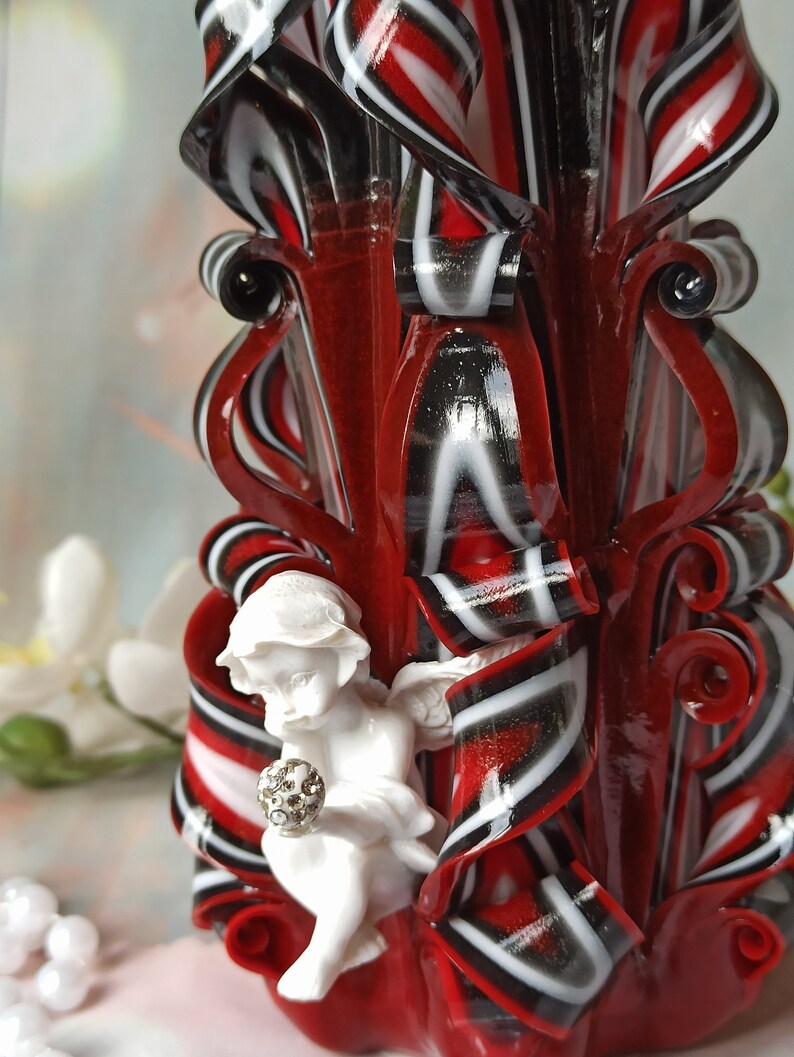 Xlarge Colorful and Unique Hand Carved Unscented Candle Etsy