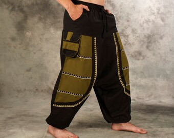 Pantalones Goa unisex~Haremshose~Baggy~Pumphose~Goa Psy trance~Alibaba~Aladdin Pants~Pluderhose~Yoga~Tribal~Ropa hippie alternativa~Yamuna Art