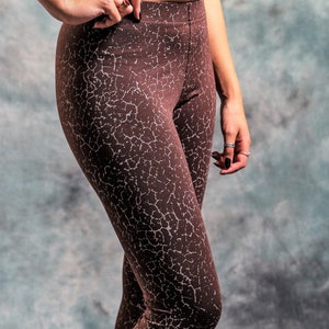 Printed Goa Leggings Texture~Yoga Leggings~Earthy Alternative clothing~Goa Psy trance Leggings~Goa Festival~Gypsy Hippie Tribal Clothing~Goa